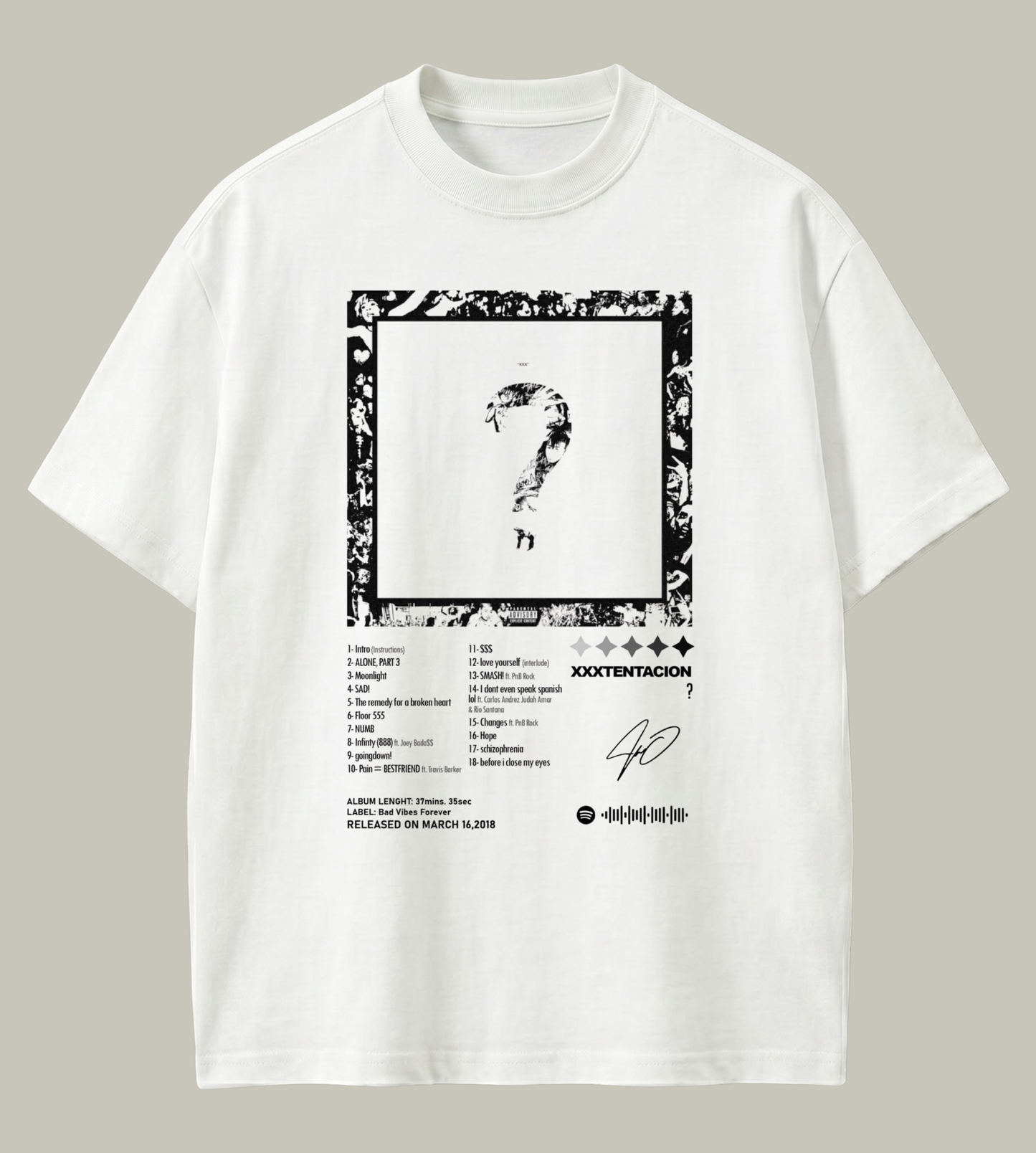 XXXTentacion Inspired Oversized T-Shirt | Premium Hip-Hop Streetwear