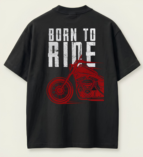 Classic Rider Oversized T-Shirt | 210 GSM Premium Cotton | Motorcycle Streetwear