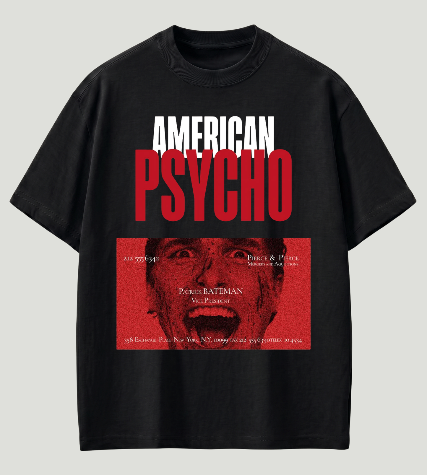 American Psycho Inspired Premium Oversized T-Shirt | 210 GSM 100% Cotton | Store89 Originals