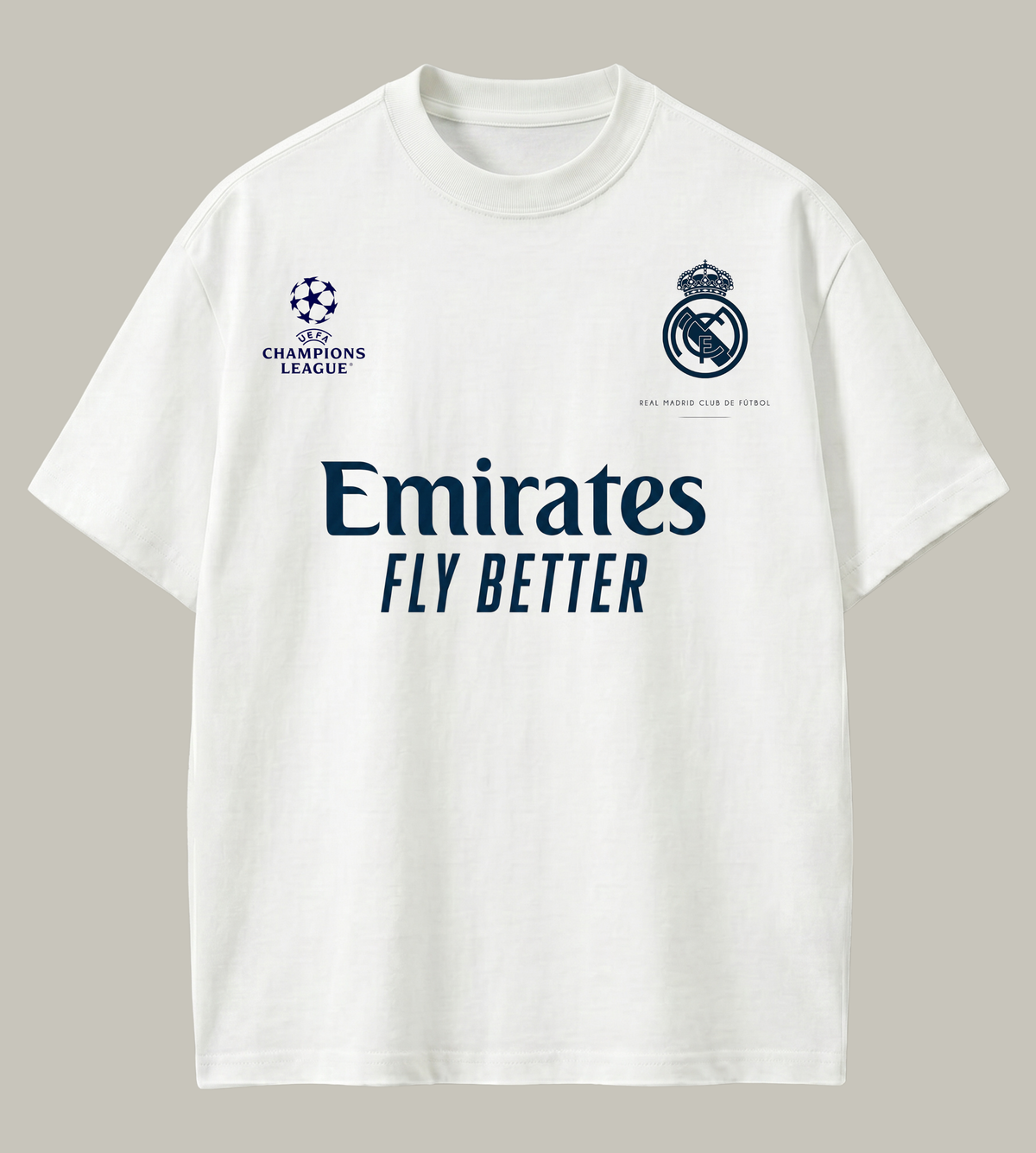 Real Madrid Fan Edition Oversized Tee | High-Quality DTF Print