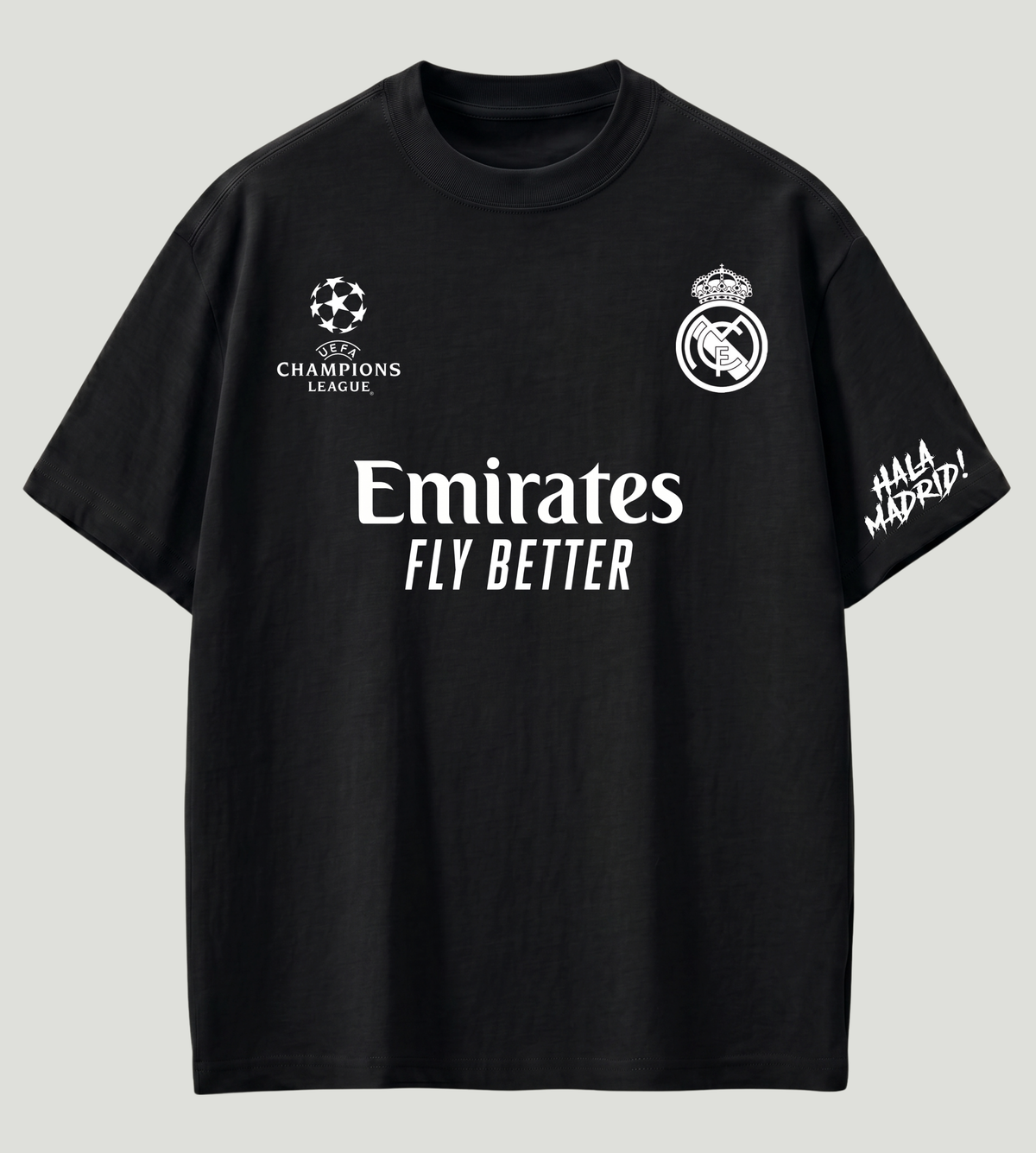 Madridista Oversized Black T-Shirt | Premium Football Streetwear
