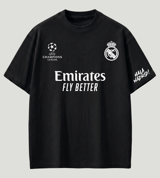 Madridista Oversized Black T-Shirt | Premium Football Streetwear