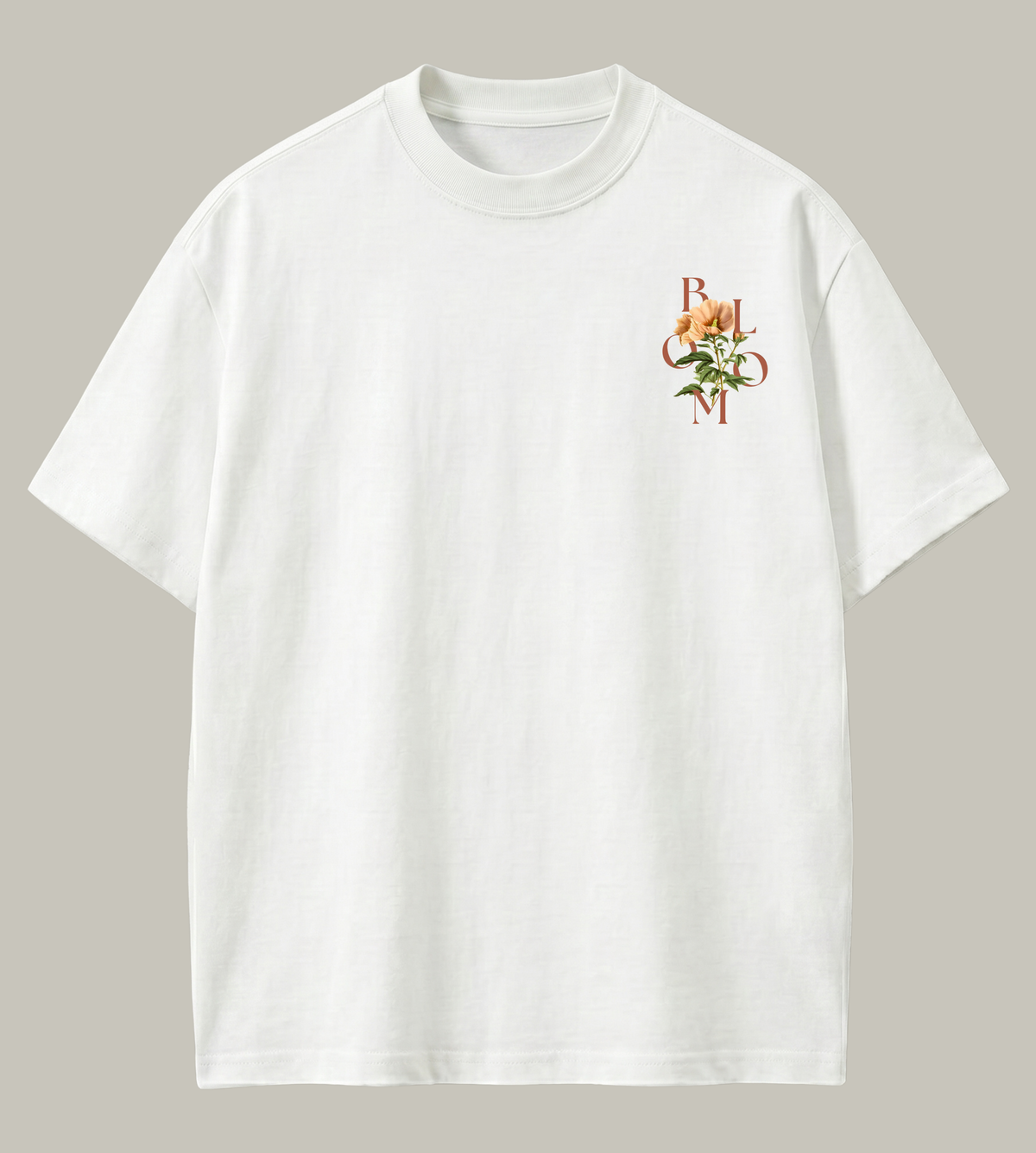Bloom Minimal Floral Oversized T-Shirt | Minimal Aesthetic Streetwear