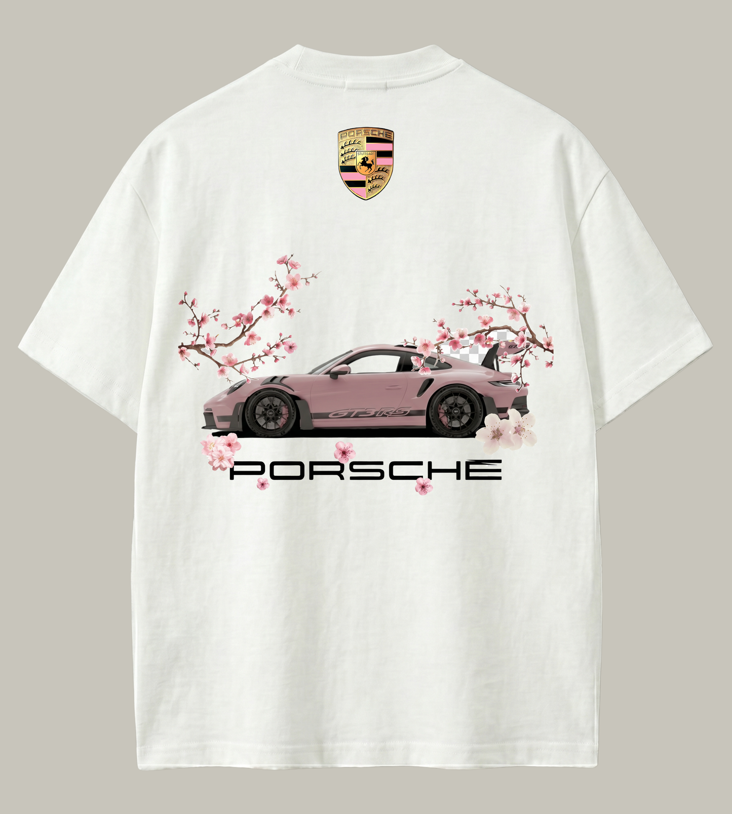 Pink Porsche Oversized T-Shirt | Luxury Streetwear Edition