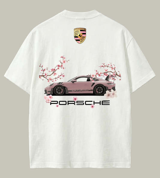 Pink Porsche Oversized T-Shirt | Luxury Streetwear Edition