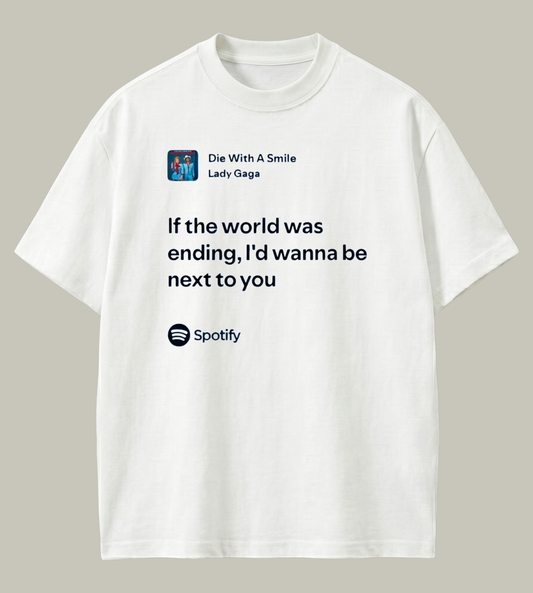 Die With A Smile Inspired Oversized T-Shirt | Vintage Pop Streetwear