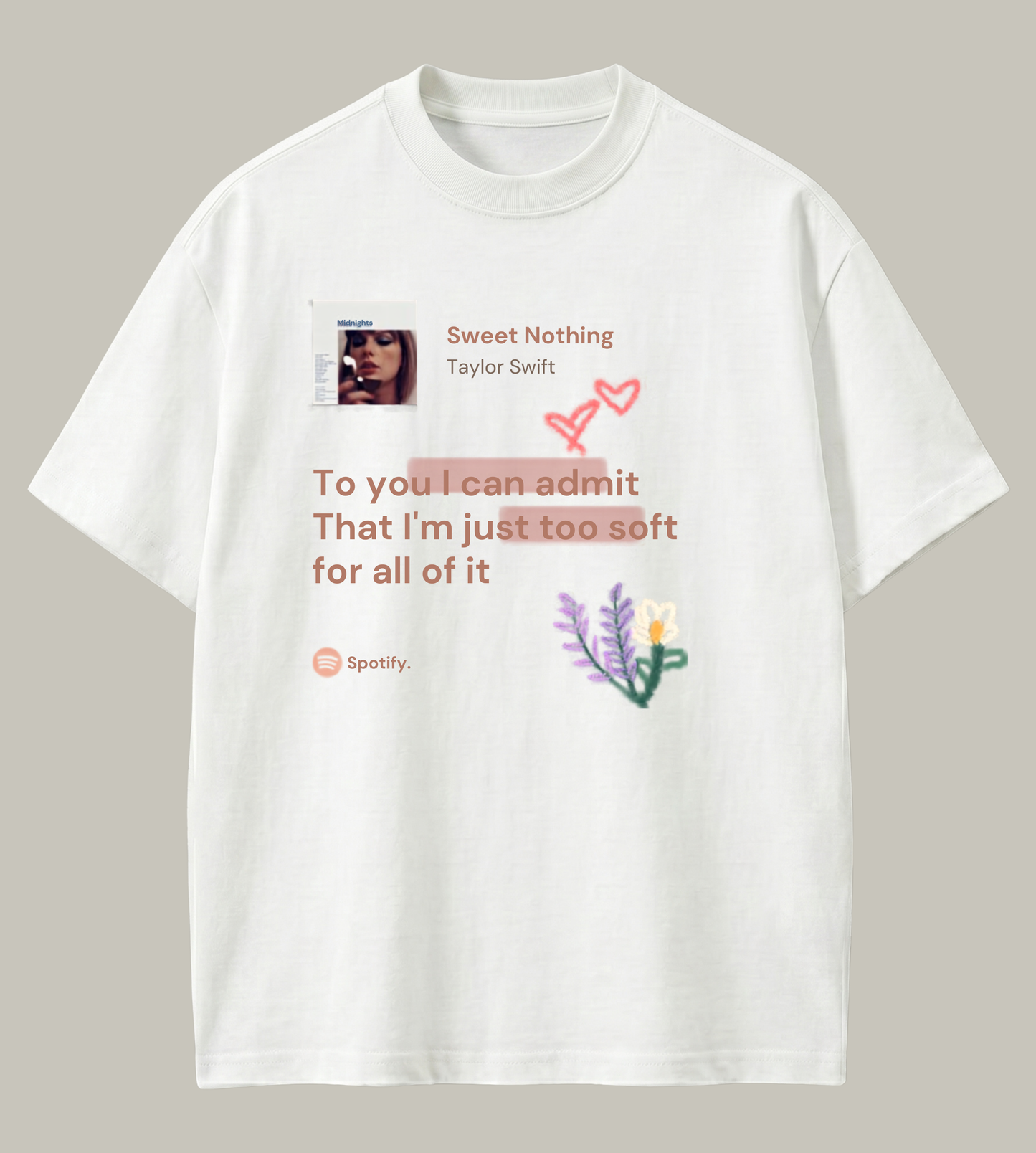Taylor Swift – Sweet Nothing Inspired Oversized T-Shirt | Premium Music Streetwear