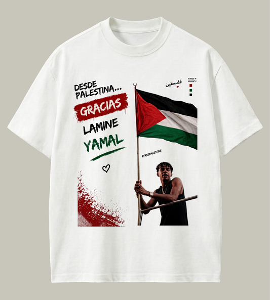 Palestine × Lamine Yamal Oversized T-Shirt | Football for Freedom Edition
