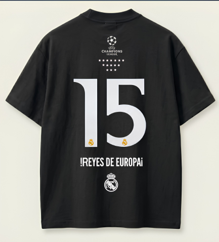 Madridista Oversized Black T-Shirt | Premium Football Streetwear