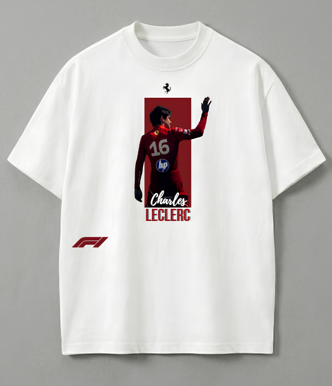 Charles Leclerc Oversized T-Shirt | Premium Cotton | Motorsport Streetwear Edition