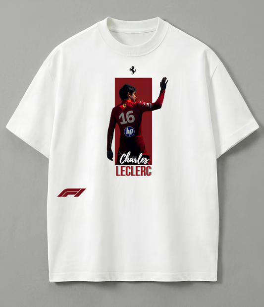 Charles Leclerc Oversized T-Shirt | Premium Cotton | Motorsport Streetwear Edition