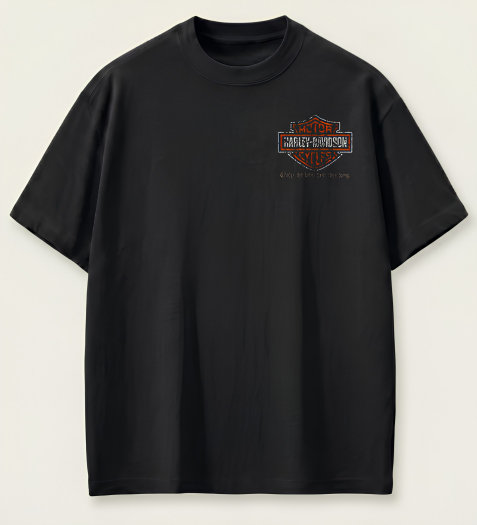 Harley-Davidson Oversized Graphic T-Shirt | 210 GSM Premium Cotton | Biker Streetwear Edition