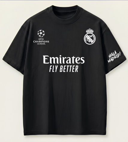 Madridista Oversized Black T-Shirt | Premium Football Streetwear