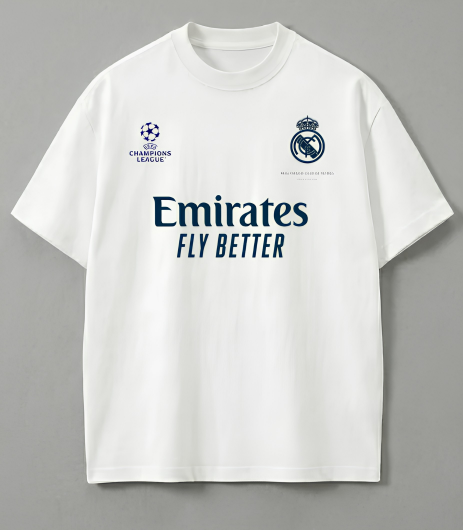 Real Madrid Fan Edition Oversized Tee | High-Quality DTF Print